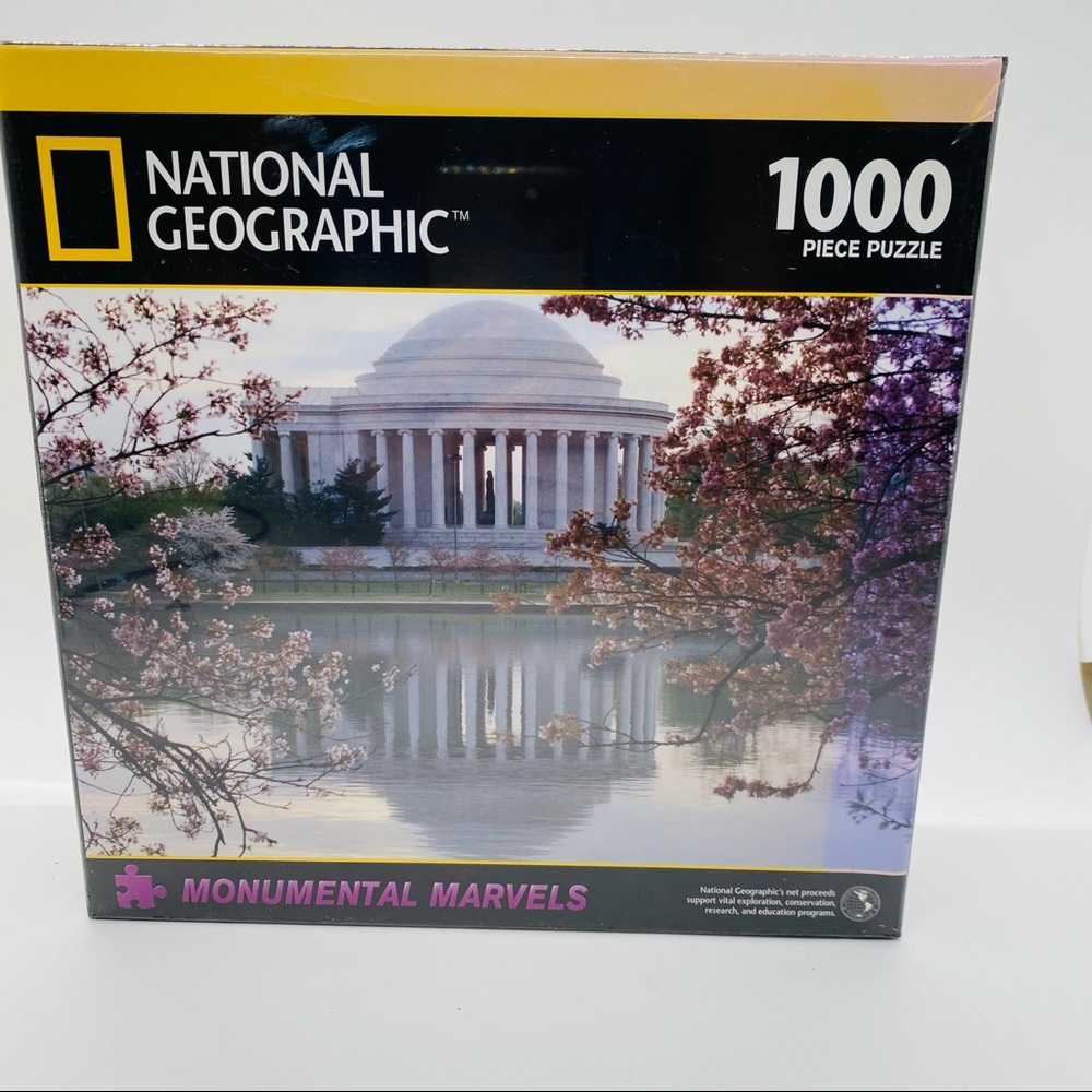 NWT National Geographic Jefferson Memorial 1000 Piece Puzzle Ages 12+. Sealed.